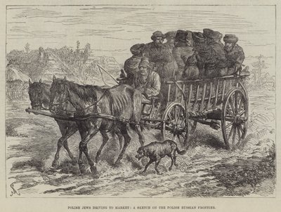Polish Jews driving to Market, a Sketch on the Polish Russian Frontier by Johann Nepomuk Schonberg
